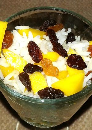 A picture of Mango Rice Pudding.