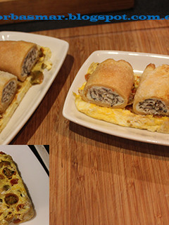 Una foto de Medios rollitos de boquerones con base de tortilla
