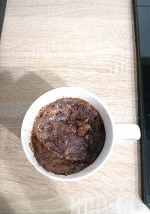 Une photo de Mugcake cacao et banane vegan