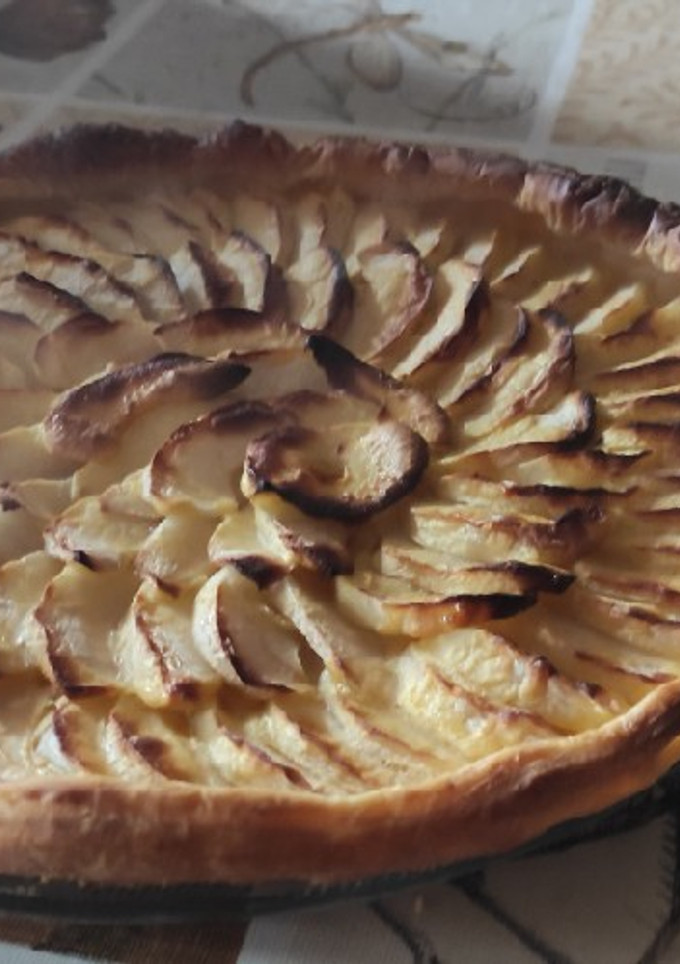 Una foto de Tarta de manzana de hojaldre