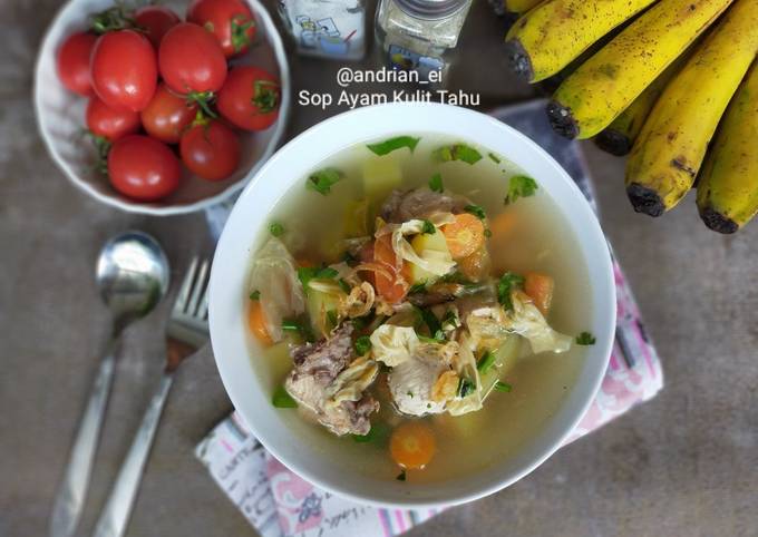 Resep Sop Ayam Kulit Tahu oleh Bunda Ei - Cookpad