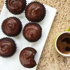 A picture of Moist chocolate cupcakes.