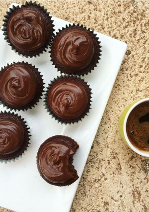 A picture of Moist chocolate cupcakes.