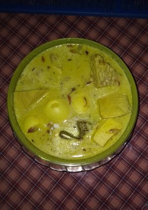 Foto resep Tahu kuning tempe telor masak kuah kuning