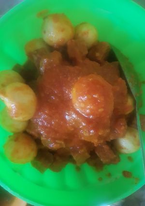 Foto resep Tempe+telur puyuh balado