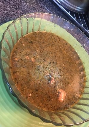 صورة لوصفة ملوخيه بالدجاج بطريقتي