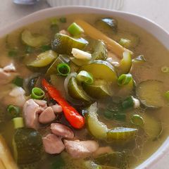 A picture of Anton Ego's Chicken & Cucumber Soup #2.