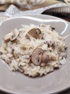 Una foto de Risotto de portobello al parmesano