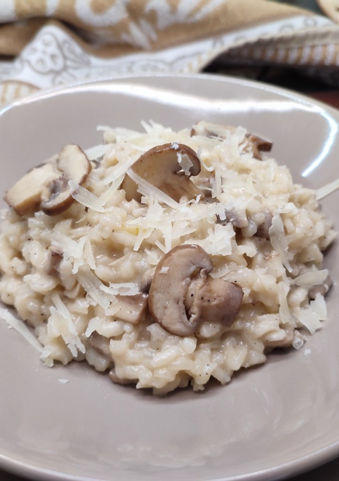 Una foto de Risotto de portobello al parmesano
