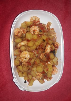 Foto resep Balado udang dan kentang