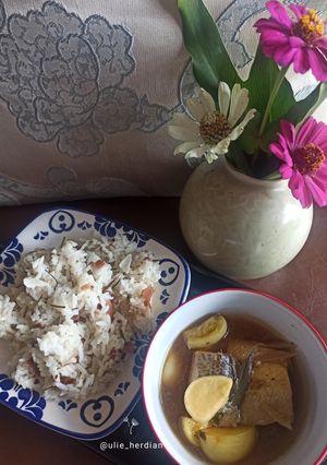 Foto resep Nasi gurih kecombrang