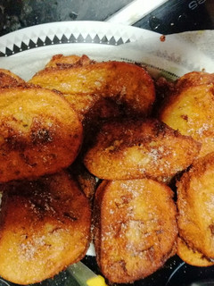 Una foto de Torrijas con crema de orujo
