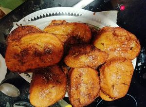 Una foto de Torrijas con crema de orujo