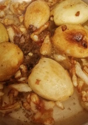 صورة لوصفة بطاطا محشية باللحمة و اوريجانو