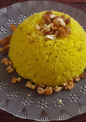 A picture of Kanika (the sweet rice/pulao from the state of orissa).
