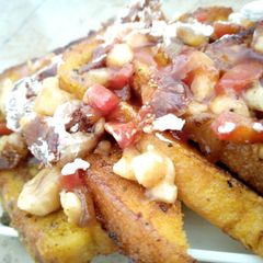 A picture of Fruity French toast.