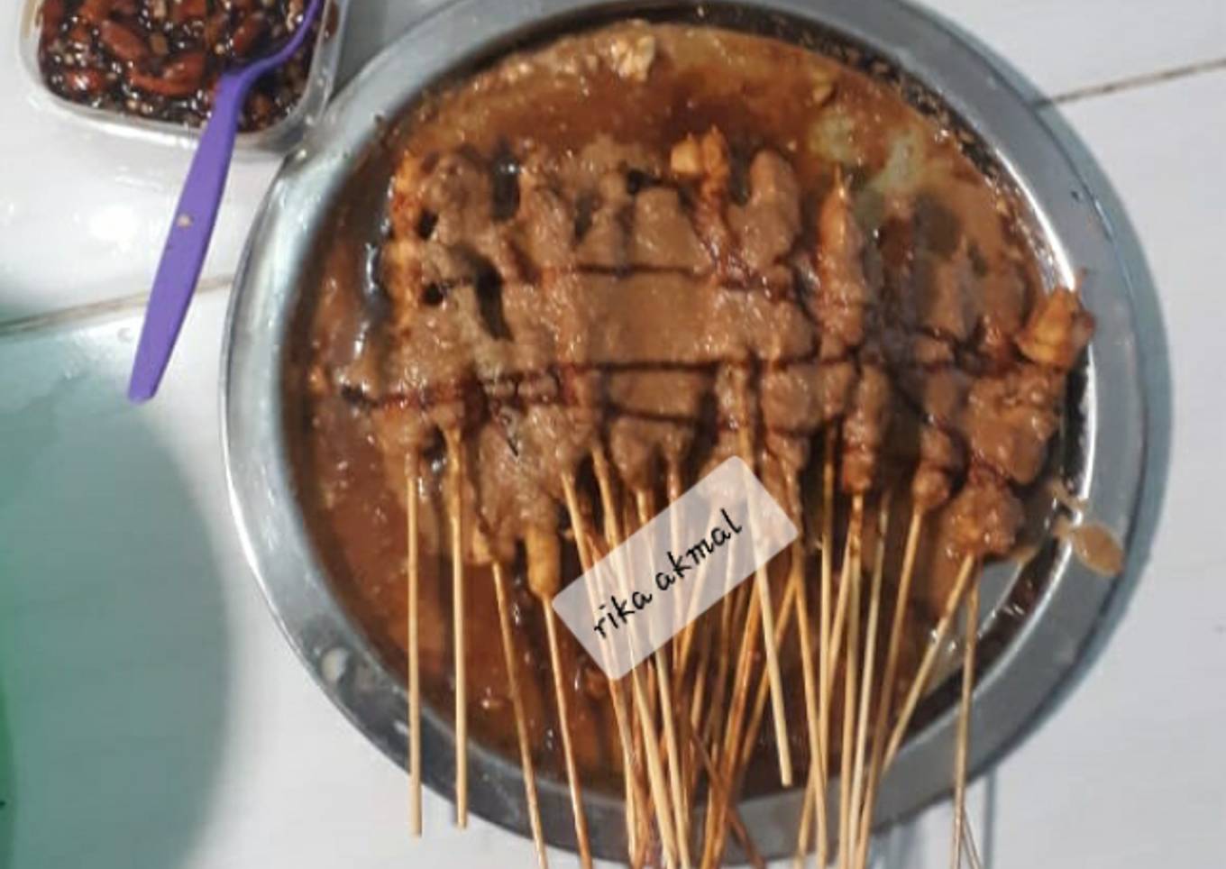 Sate saos kacang teflon