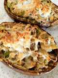 Berenjena rellena de bacalao