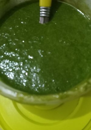 A picture of Green chutney.