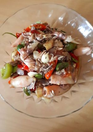 Foto resep Cumi asin pedes asam mudah dan enak