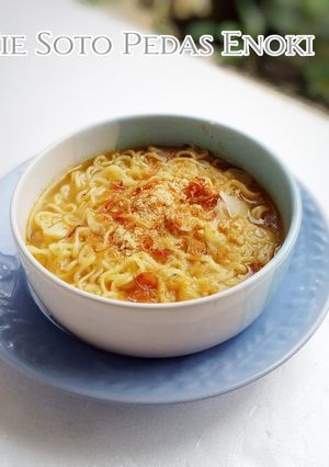 Foto resep Mie Soto Pedas Enoki