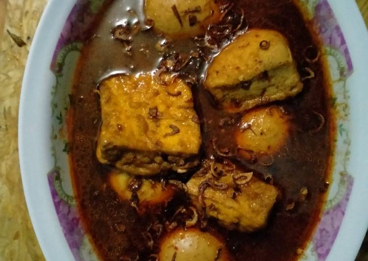 Semur telur dan tahu