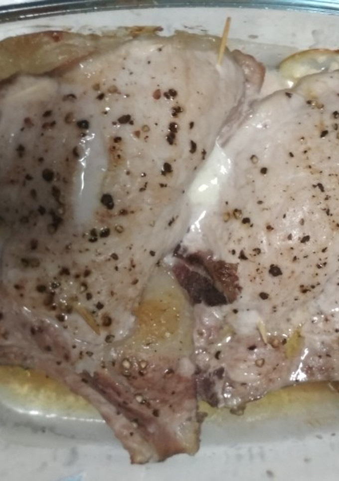 Una foto de Chuletas rellenas al horno