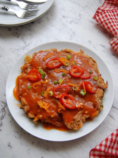 Foto resep Dadar Wortel Saos Asem Manis