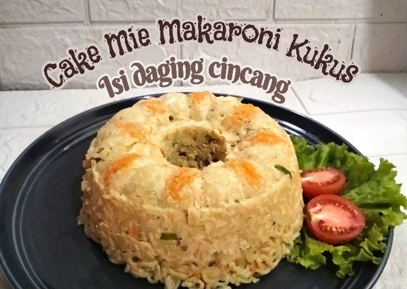 *Cake Mie Makaroni Kukus isi Daging Cincang Lada Hitam*