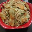 சீஸி எக் ஸ்டிரிப்ஸ் ஹக்கா நூடுல்ஸ்(Cheesy Egg Strips Noodles)