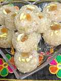 Coconut Rava Ladoo Prasad For Gauri Ganesh