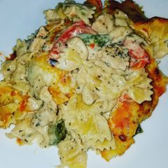 A picture of Cajun Chicken Pasta Bake.