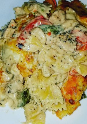 A picture of Cajun Chicken Pasta Bake.