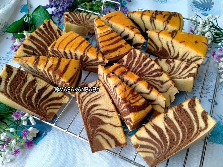 Anti Ribet, Memasak Resep Zebra Cake Putih Telur Menu Enak