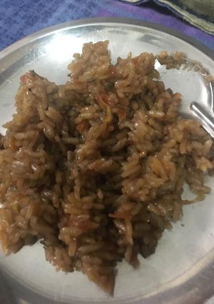 A picture of Jaggery rice.