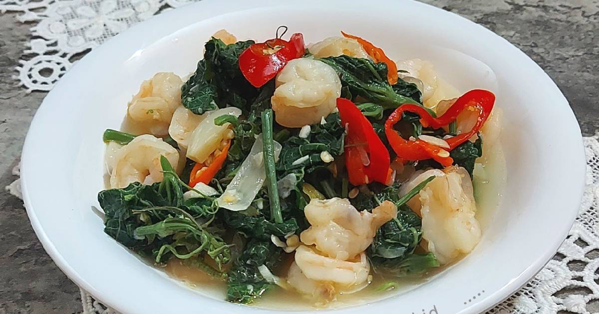 Resep Cah Udang Pucuk Daun Labu Oleh Elia Wahid Cookpad