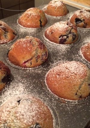 Csokis-meggyes muffin recept fotója