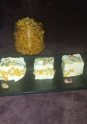 A picture of Chocolate Boondi Fudge.