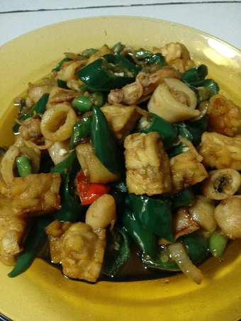 Cara Mudah Membuat Resep  Oseng tempe cumi asin yang Lezat, Lezat Sekali
