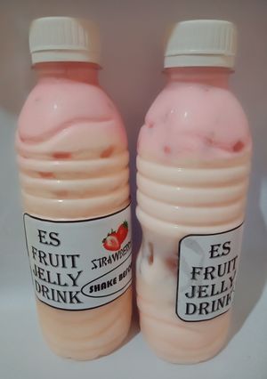Foto resep Fruit jelly drink strawberry