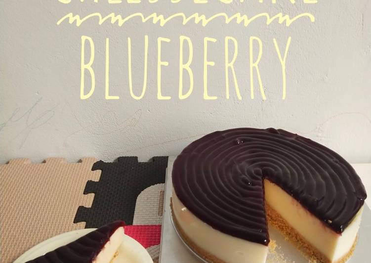 Tutorial mengolah Blueberry Cheessecake legit