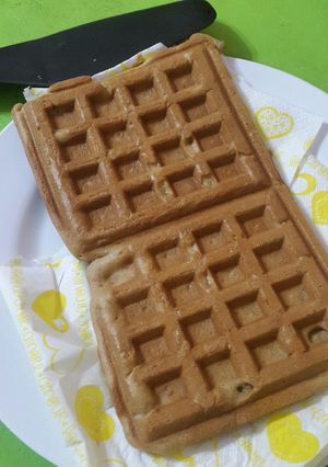 Una foto de Waffles o Hotcakes de cacao