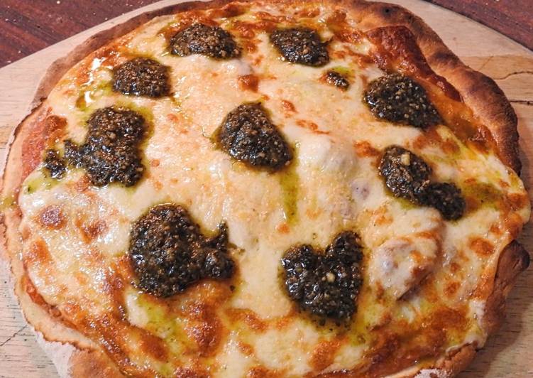 191-Pizza de shimeji branco