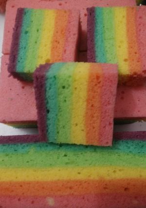 Foto resep Bolu kukus pelangi