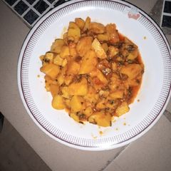 A picture of Irish potatoes jollof.