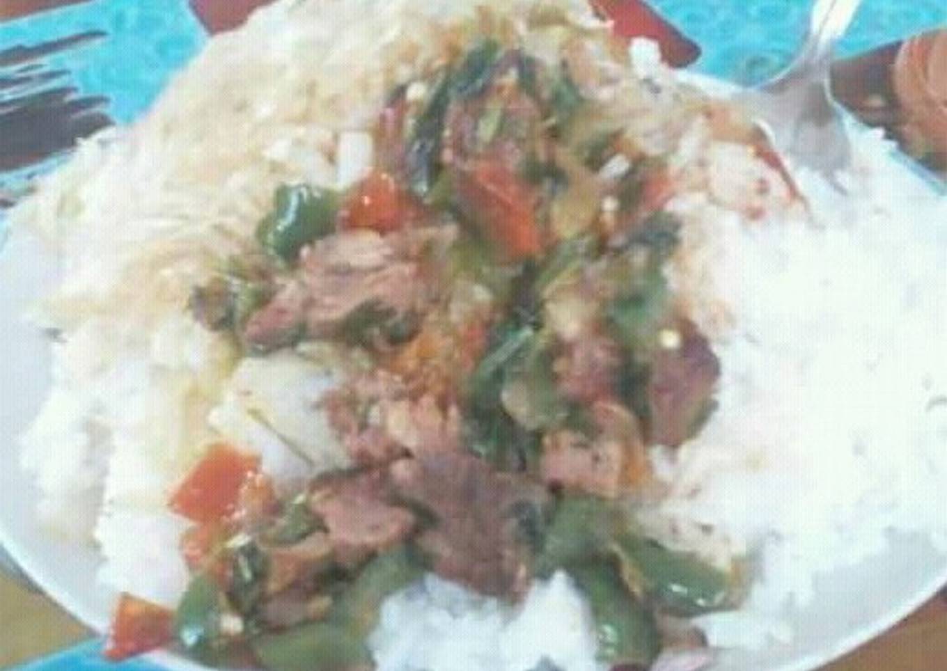 Beef stew with Rice