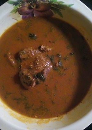 A picture of Dry okro soup.