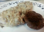 A picture of biscuits and gravy