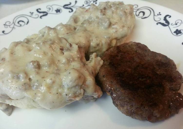 Steps to Make Speedy Appalachian Sausage Gravy for biscuits