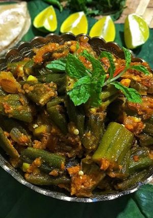 A picture of Spicy Tawa Bhindi.